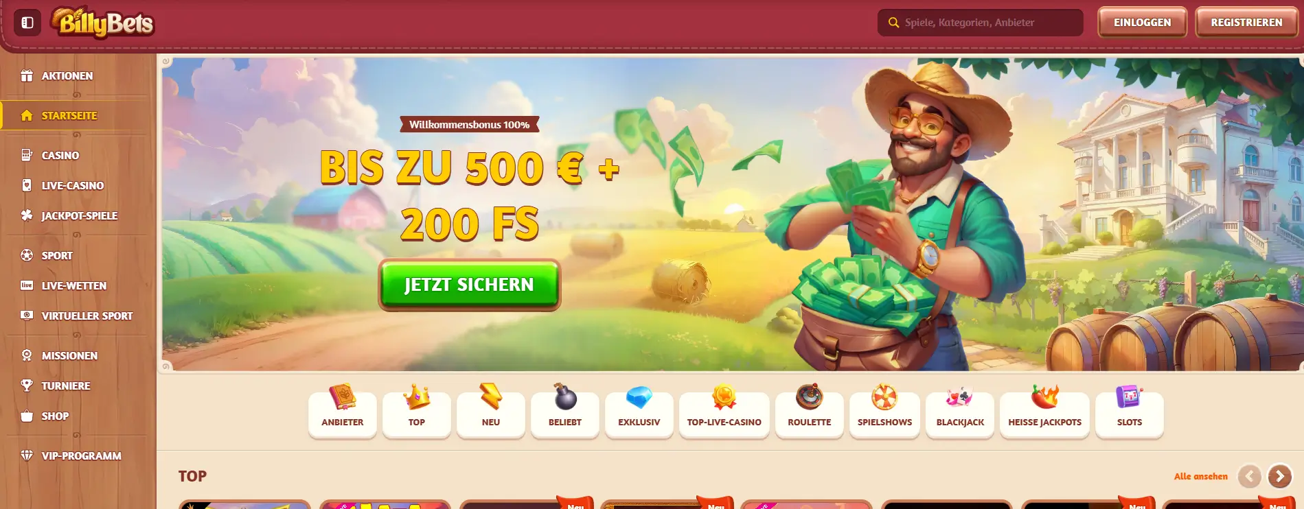 BillyBets-de Casino