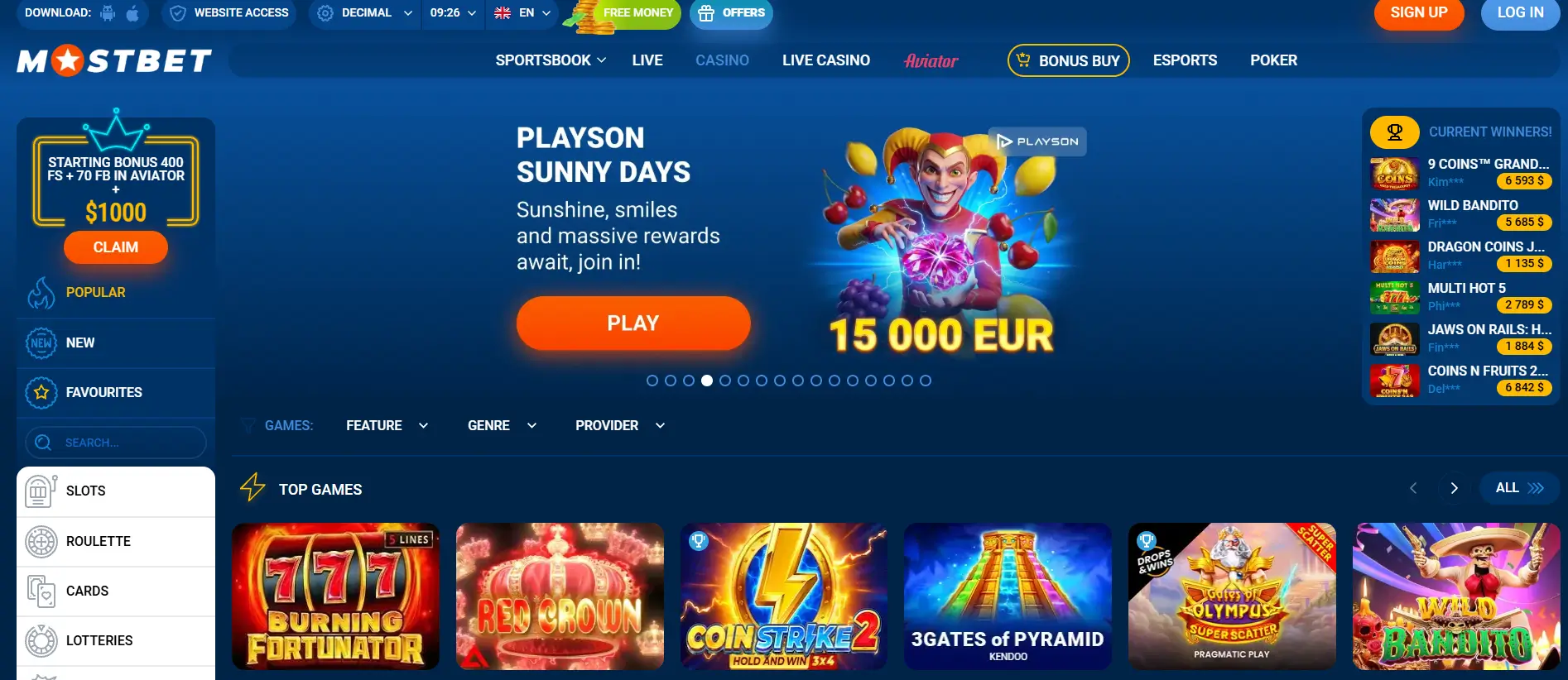 Mostbet Casino